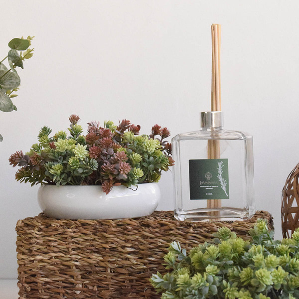 Arranjo Folhagem Artificial No Vaso Branco Baixo | Formosinha